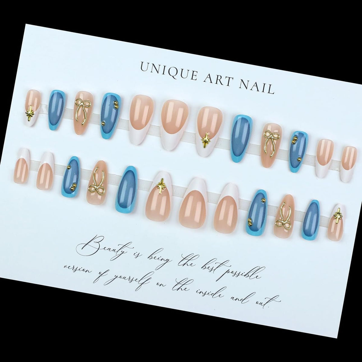 LPOODDNU Press On Nails in various sizes displayed