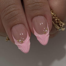 LPOODDNU Press On Nails packaging with design details