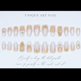 LPOODDNU Press On Nails showing various sizes