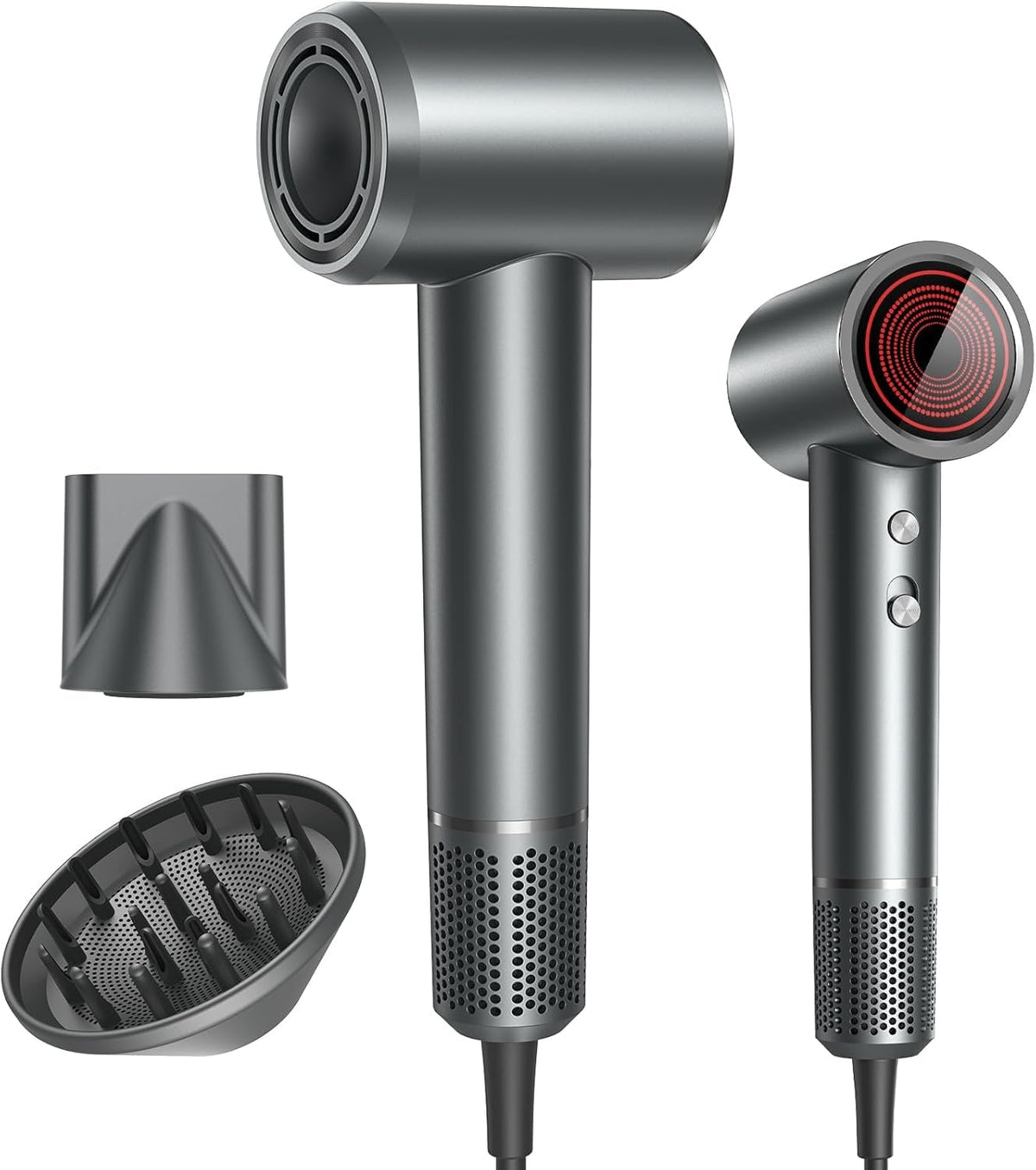 lpstea Professional Ionic Hair Dryer front view with diffuser