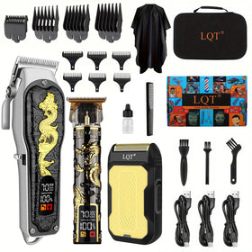 LQT Hair Clippers Set with LED display and accessories