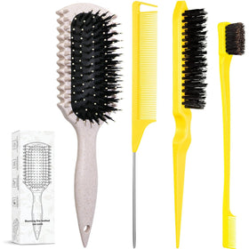 LSKHJT Curl Defining Brush Set with all components laid out