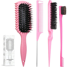 LSKHJT Curl Defining Brush Set with all components laid out