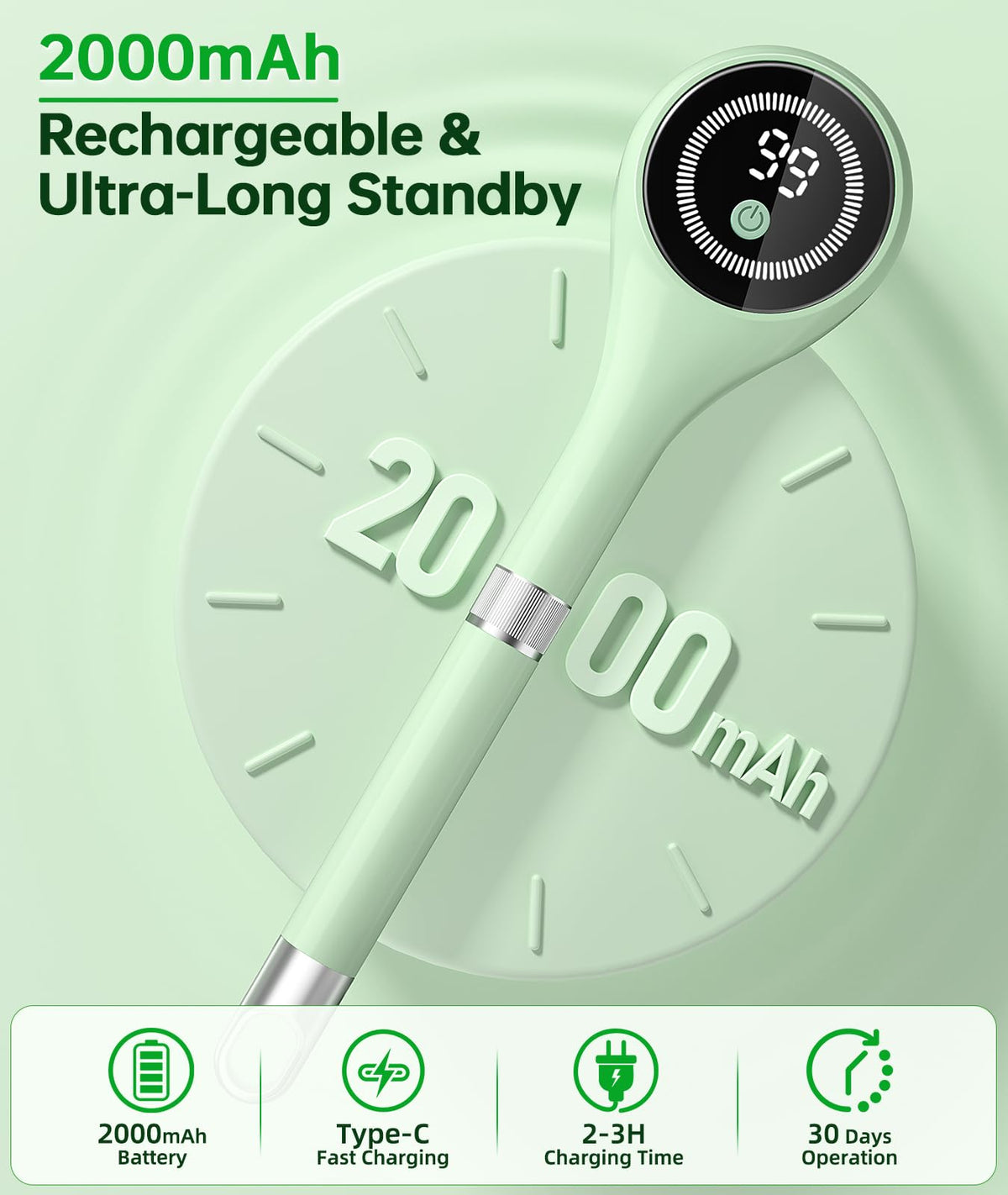 LUBEJR Electric Body Brush demonstrating speed settings