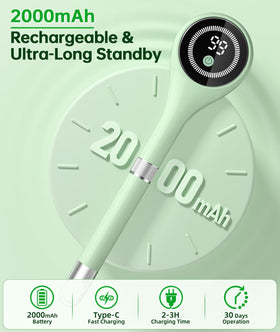 LUBEJR Electric Body Brush demonstrating speed settings