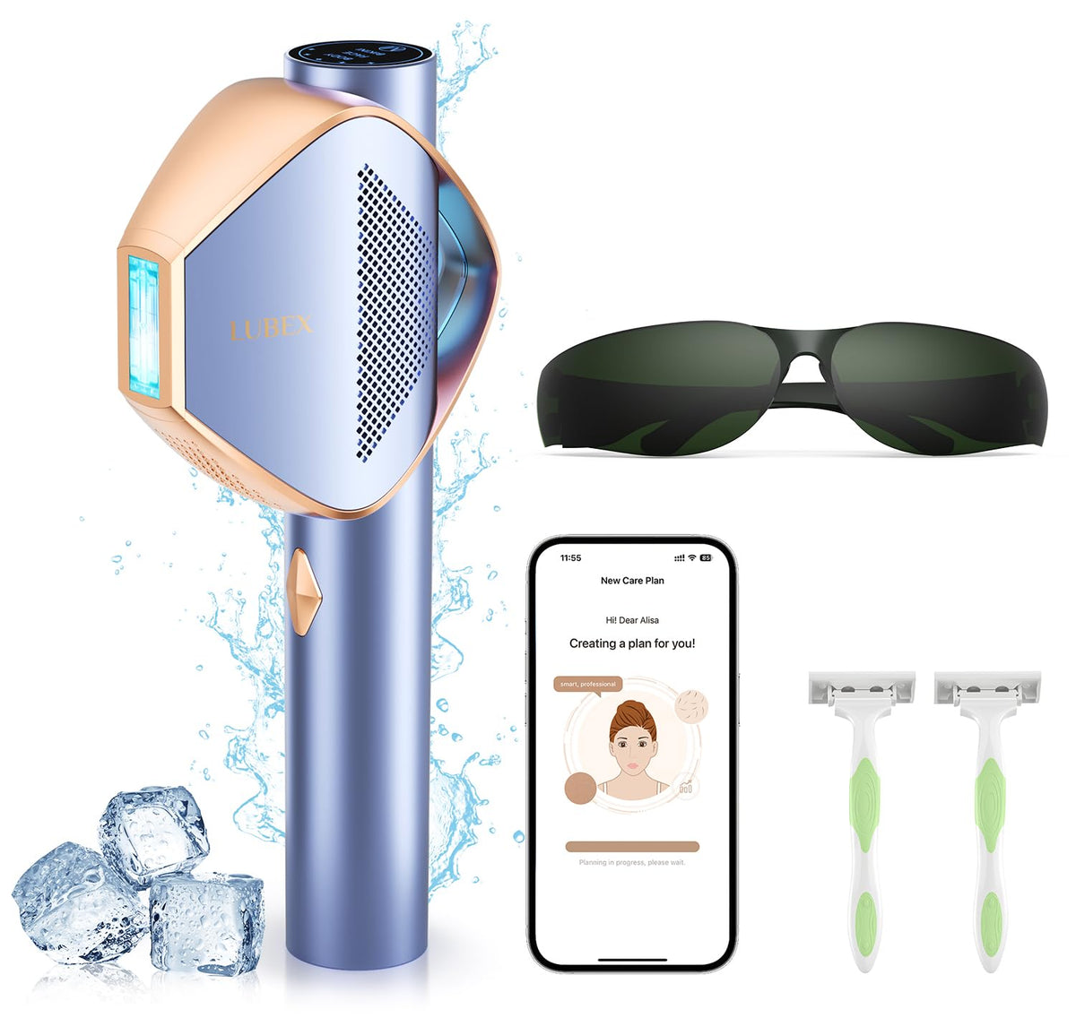 LUBEX Smart IPL Laser Hair Removal Device front view