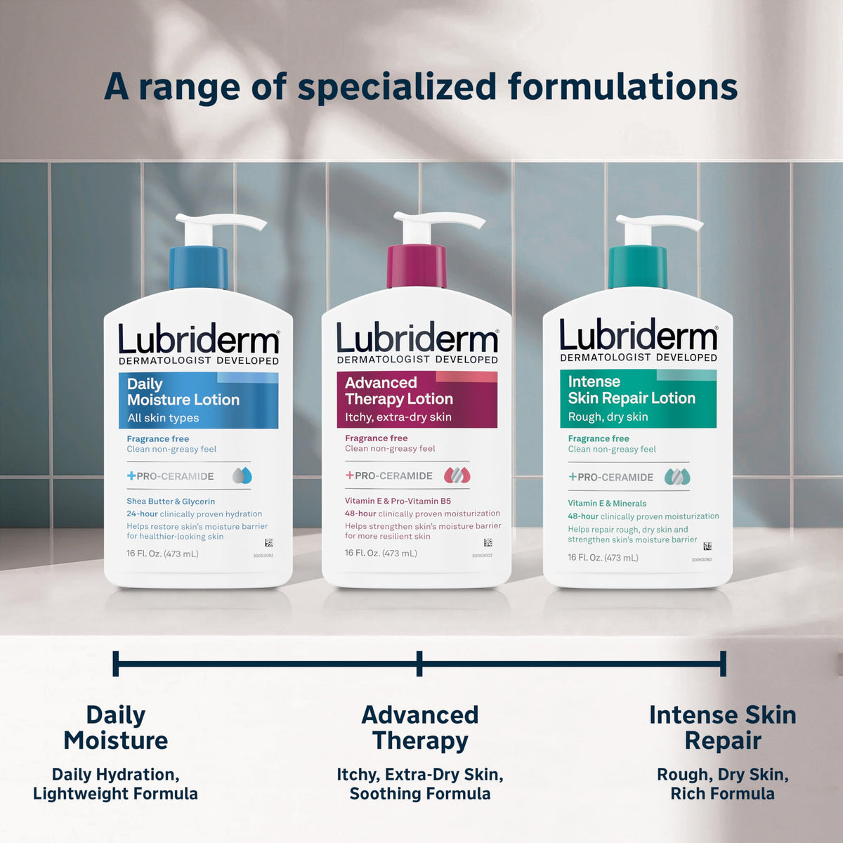 Lubriderm Advanced Therapy Moisturizing Lotion packaging details