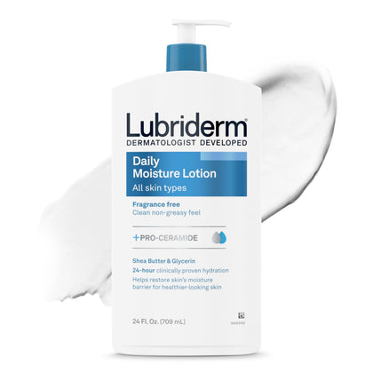 Lubriderm Daily Moisture Body Lotion 24 fl oz front view