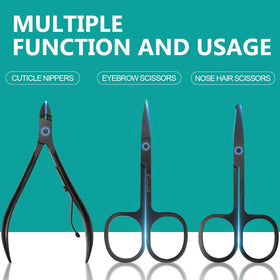 LUCK AROUND Manicure Set tools layout on a wooden surface
