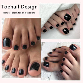 LuckForever press on toenails displayed with adhesive tabs