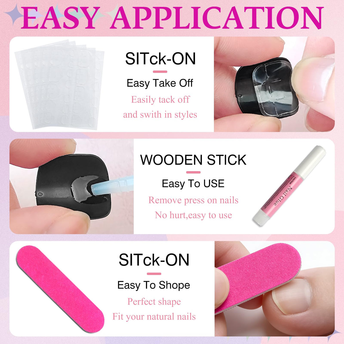 LuckForever Soft Nude Press On Toenails packaging