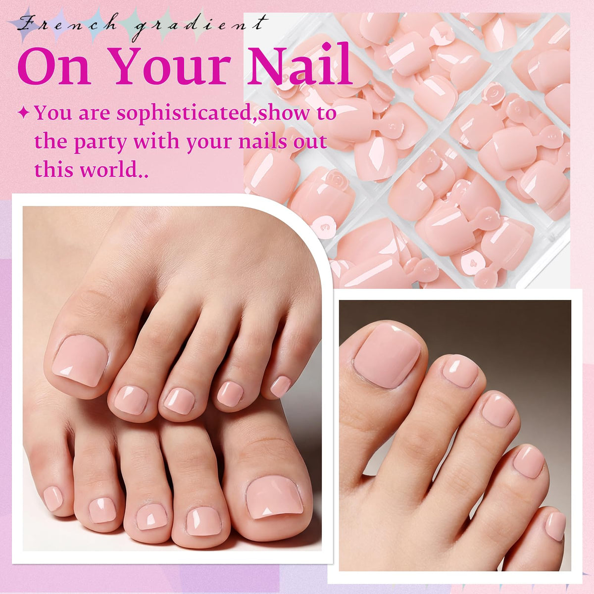 LuckForever toenail tips with adhesive tabs