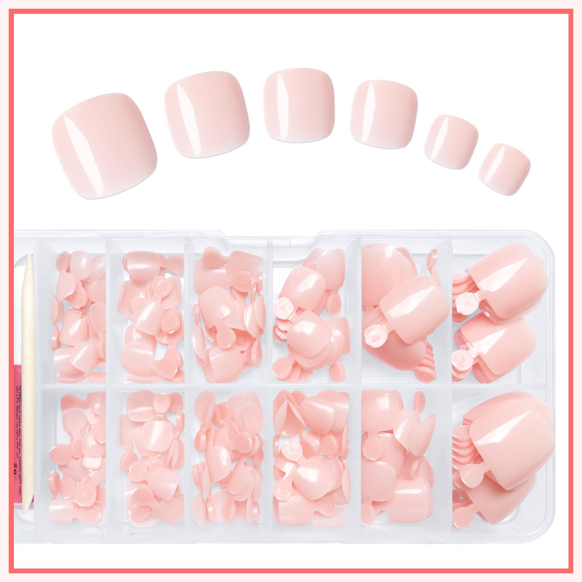 LuckForever toenails kit with nail glue and accessories