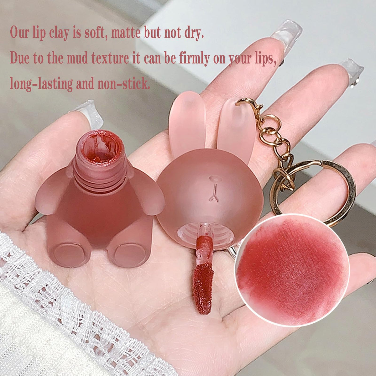 LuckNest Lipstick Set packaging with cute rabbit design