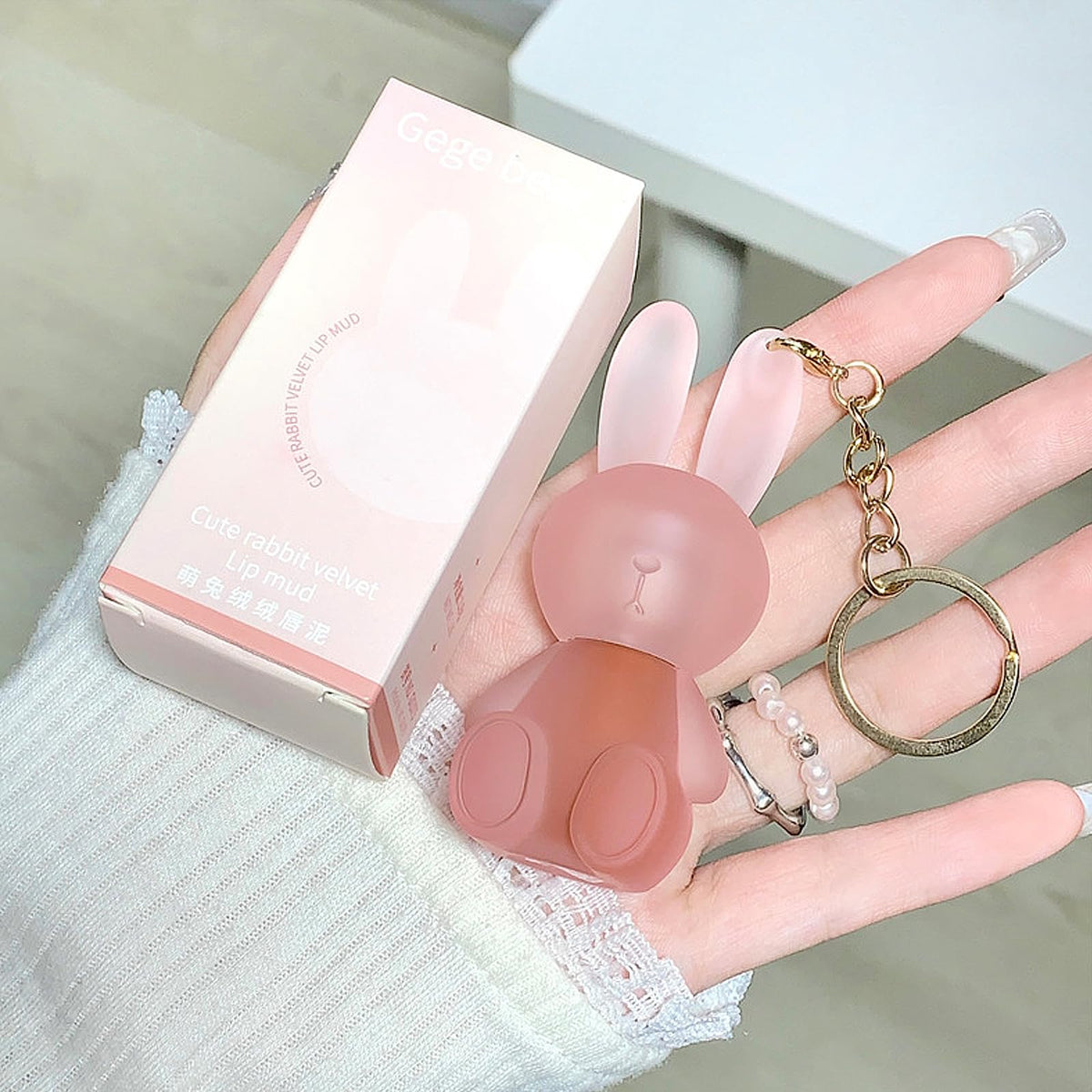 LuckNest Velvet Matte Lipstick with key chain feature