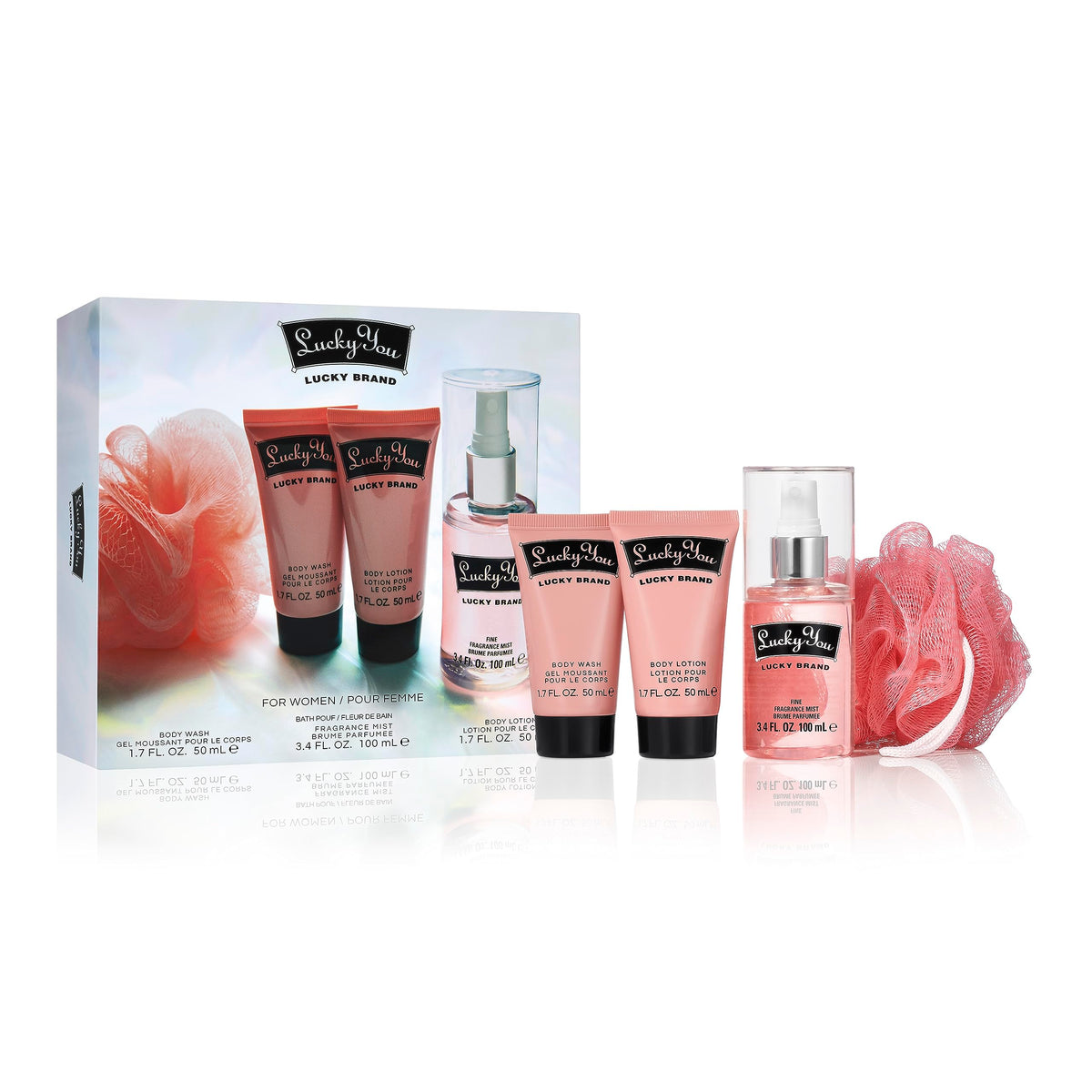 Lucky Brand Lucky You Women's Fragrance Bath Set with lotion and wash