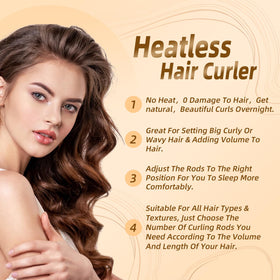 Luckybear heatless curling rods demonstrating flexibility