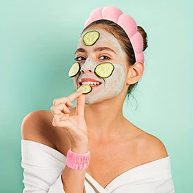 Luckybear Spa Headband with hair secured back