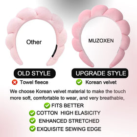 Luckybear Spa Headband with wristband side view