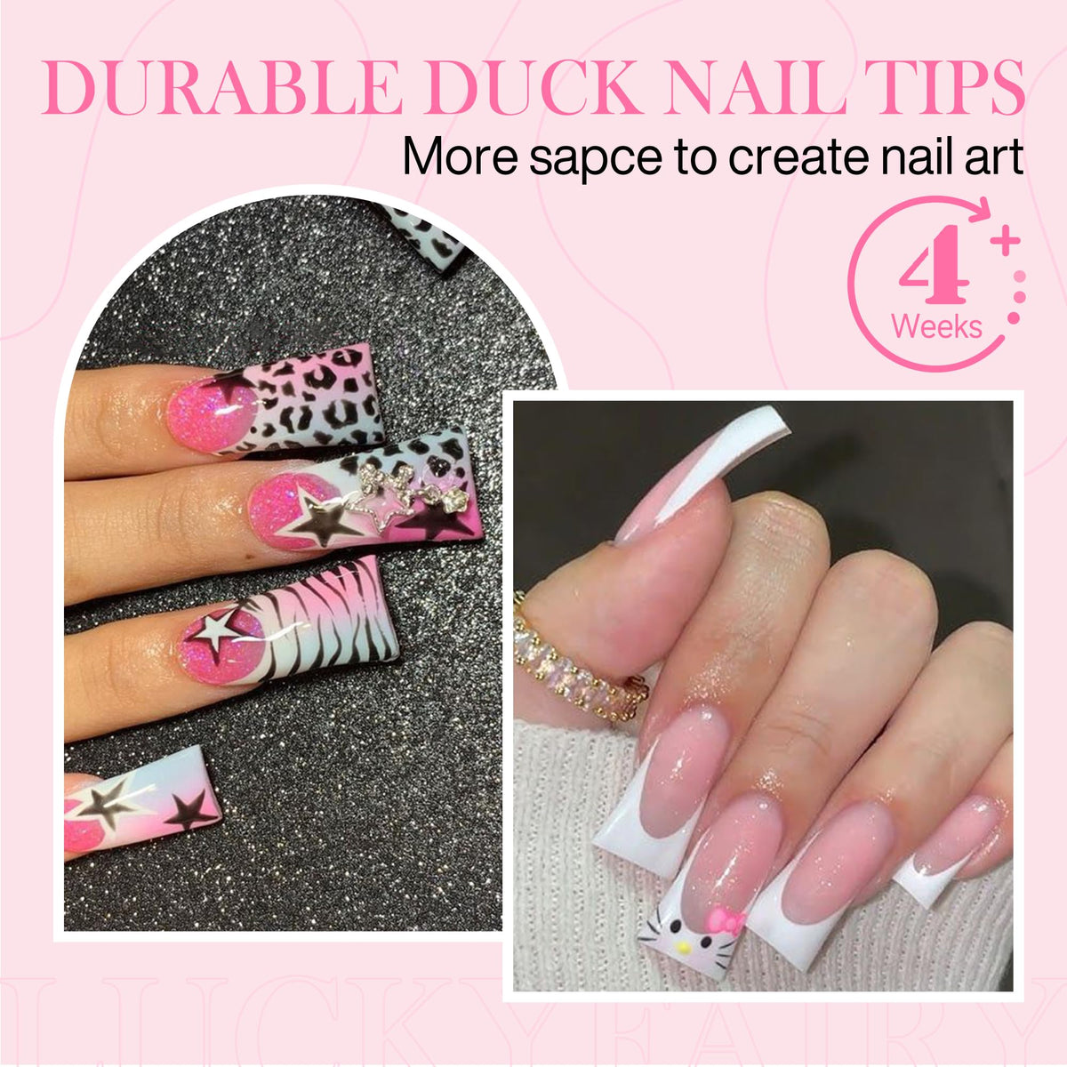 Luckyfairy Duck Nail Tips assorted sizes from 0 to 10