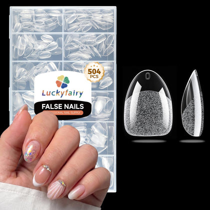 Luckyfairy Extra Short Almond Nail Tips pack front view
