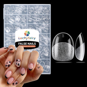 Luckyfairy Extra Short Oval Nail Tips 240Pcs front view