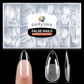 Luckyfairy Medium Almond Nail Tips 240pcs front view