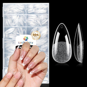 Luckyfairy Medium Almond Nail Tips 504pcs front view
