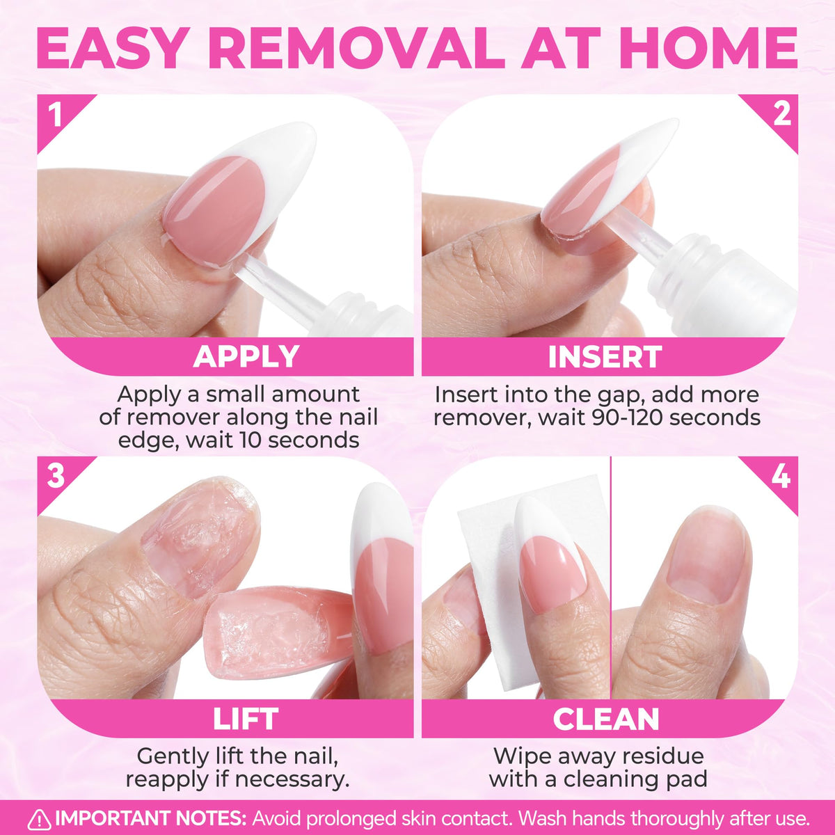 Luckyfairy Nail Glue Remover 15ml with nail care products