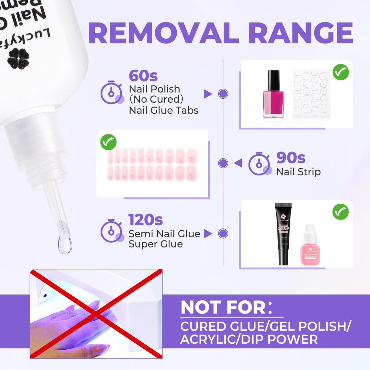 Luckyfairy Nail Glue Remover in a travel bag