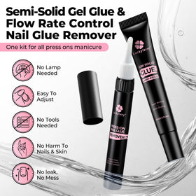 Luckyfairy Nail Glue Set showing the precision applicator tip