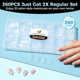 Luckyfairy nail tips applied on natural nails
