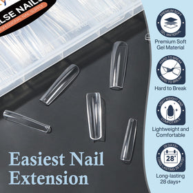 Luckyfairy nail tips displayed with nail art tools