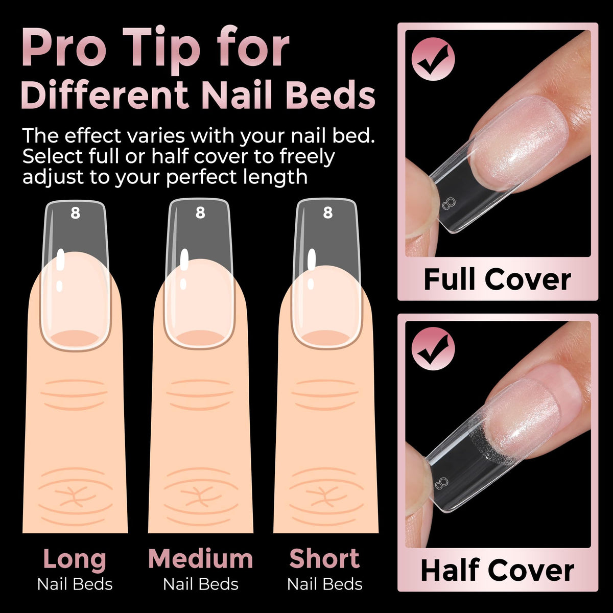 Luckyfairy nail tips in a professional salon setting