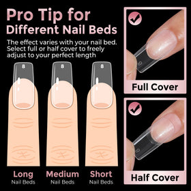 Luckyfairy nail tips in a professional salon setting
