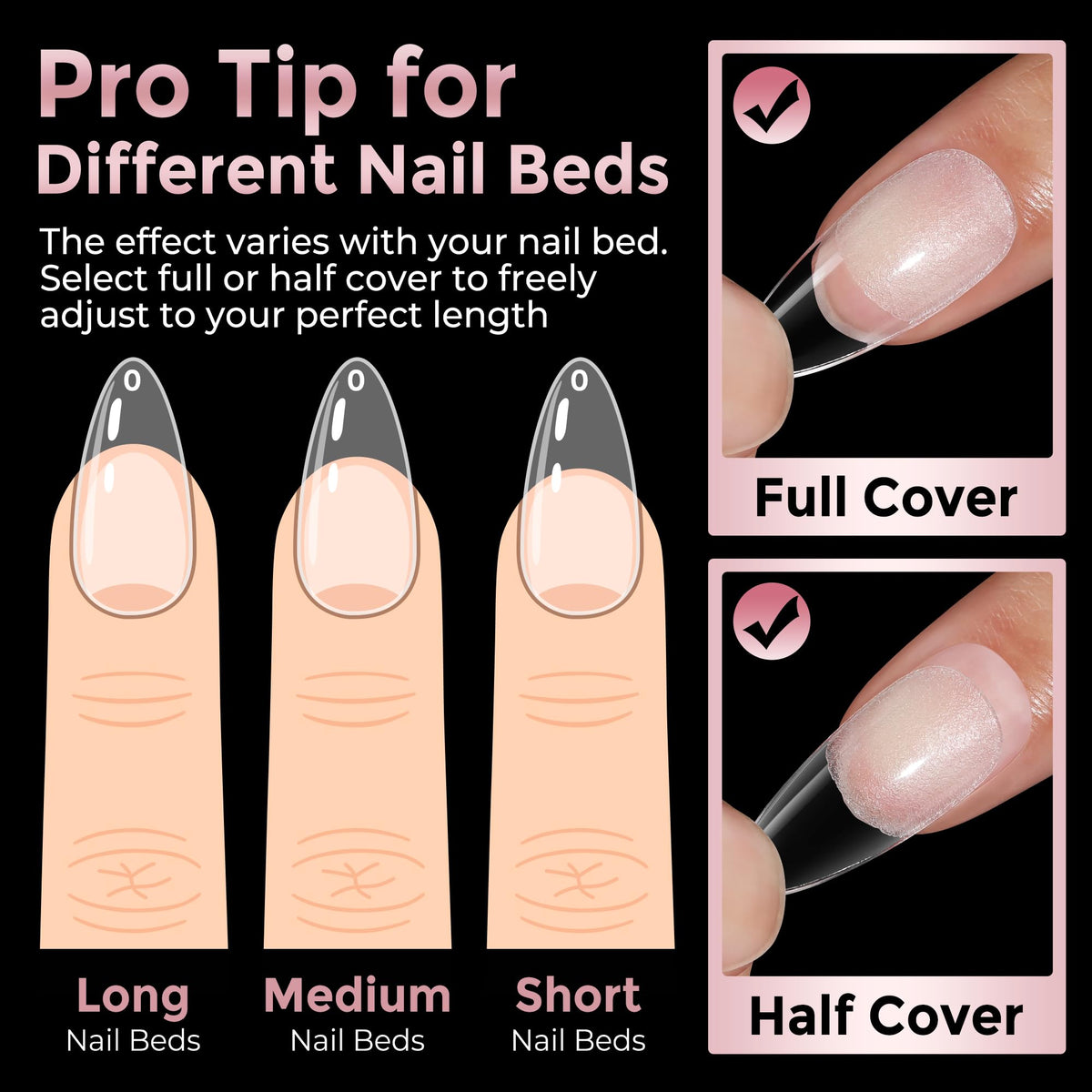 Luckyfairy nail tips on a manicure table