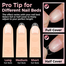 Luckyfairy nail tips with clear numbering for size selection