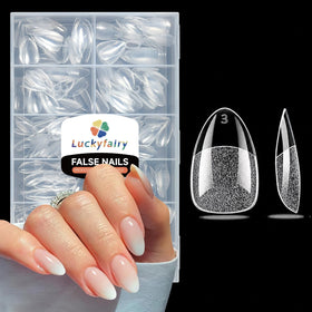 Luckyfairy Short Almond Nail Tips 240pcs front view