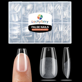Luckyfairy Short Coffin Fake Nails 240pcs front view