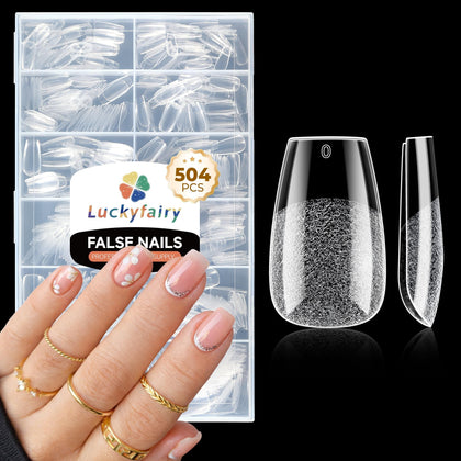 Luckyfairy Short Coffin Nails Tips 504 Pcs front view