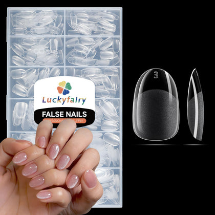 Luckyfairy Short Oval Nail Tips 504pcs front view