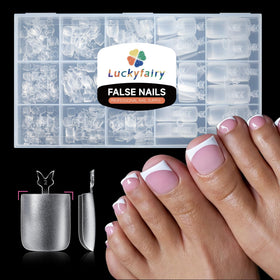 Luckyfairy Square Toe Nail Tips 240pcs in packaging