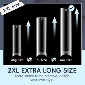 Luckyfairy XXL Nail Tips showing their flexible design