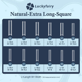Luckyfairy XXL Nail Tips with a variety of nail shapes