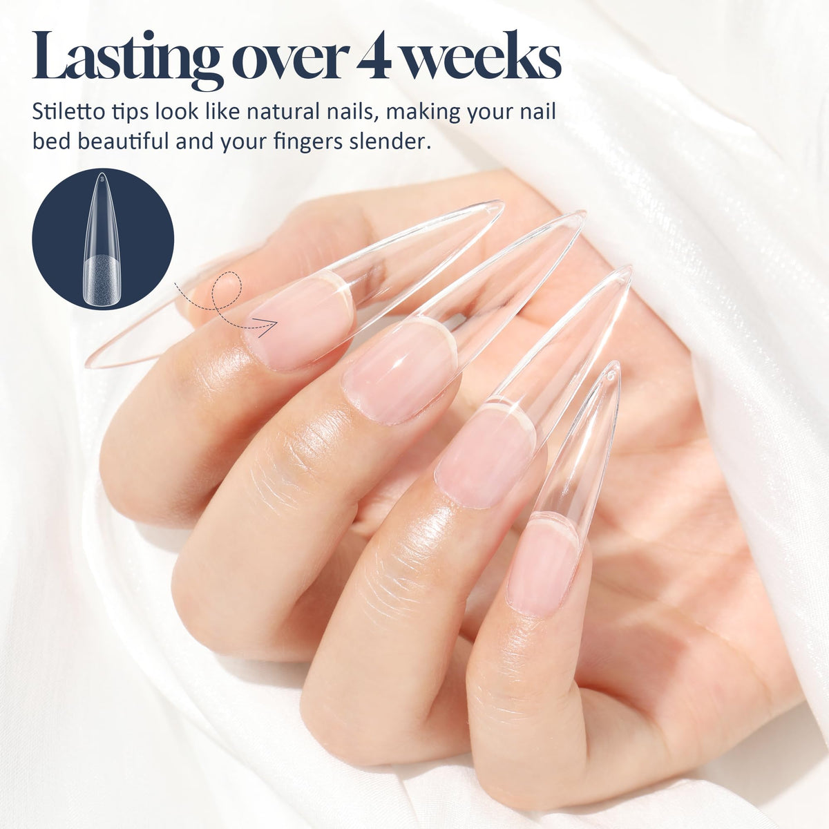 Luckyfairy XXL Stiletto Nail Tips in packaging