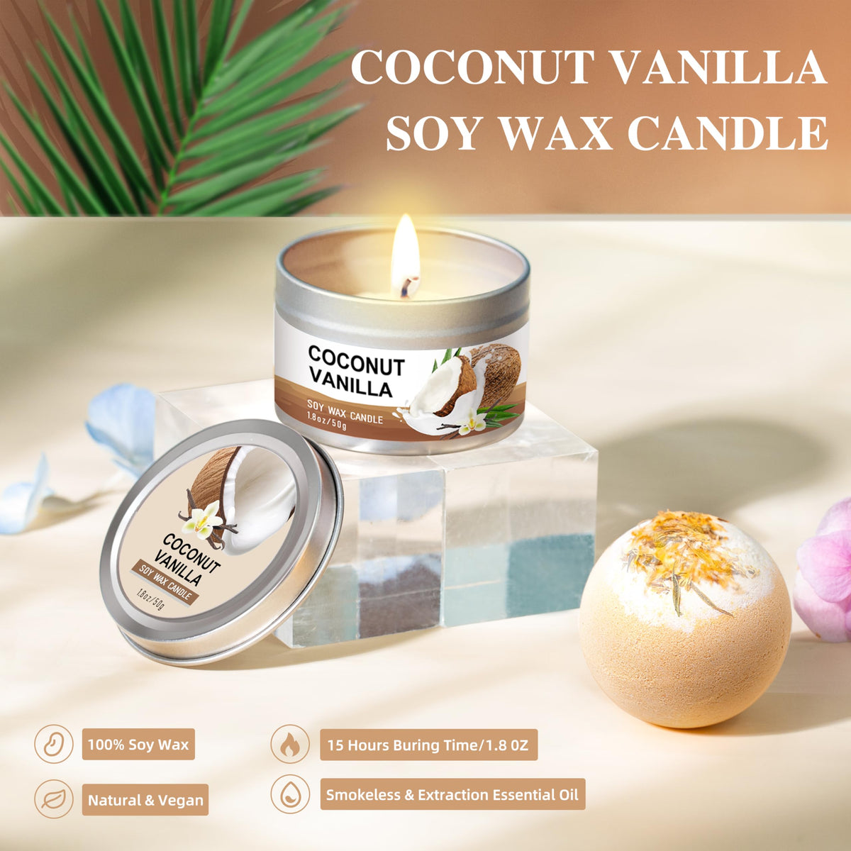 LUCOTIYA Coconut Vanilla Bath Soak in gift box
