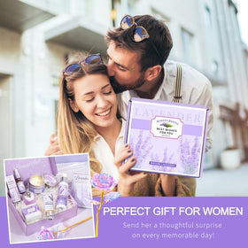LUCOTIYA Lavender Spa Gift Set packaging