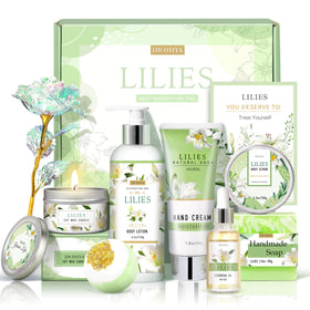 LUCOTIYA Lily Self Care Gift Set front view with all items displayed