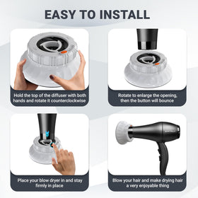 Ludvento Hair Diffuser demonstrating easy cleaning