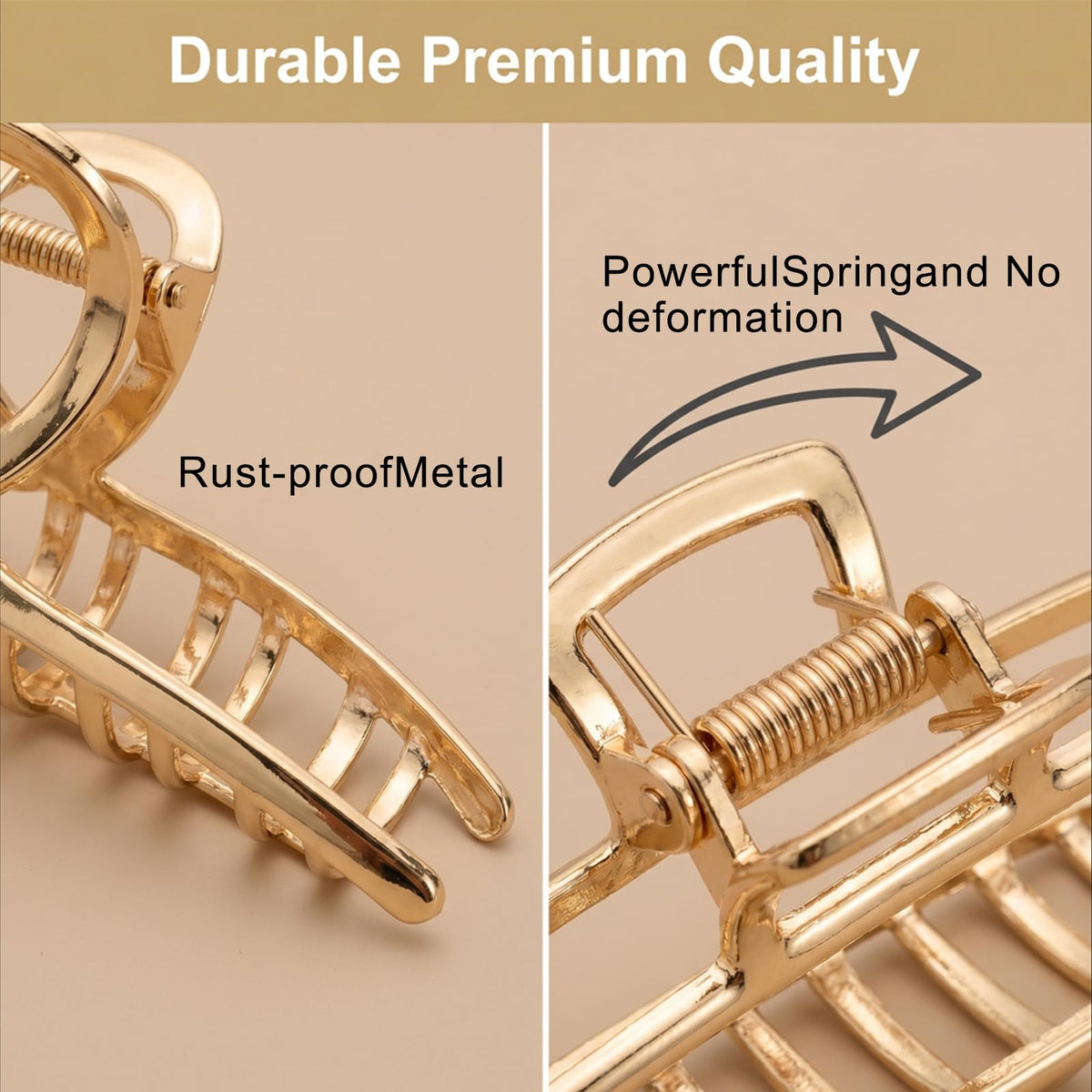 LUKACY 4 Inch Claw Clip in use securing thick hair